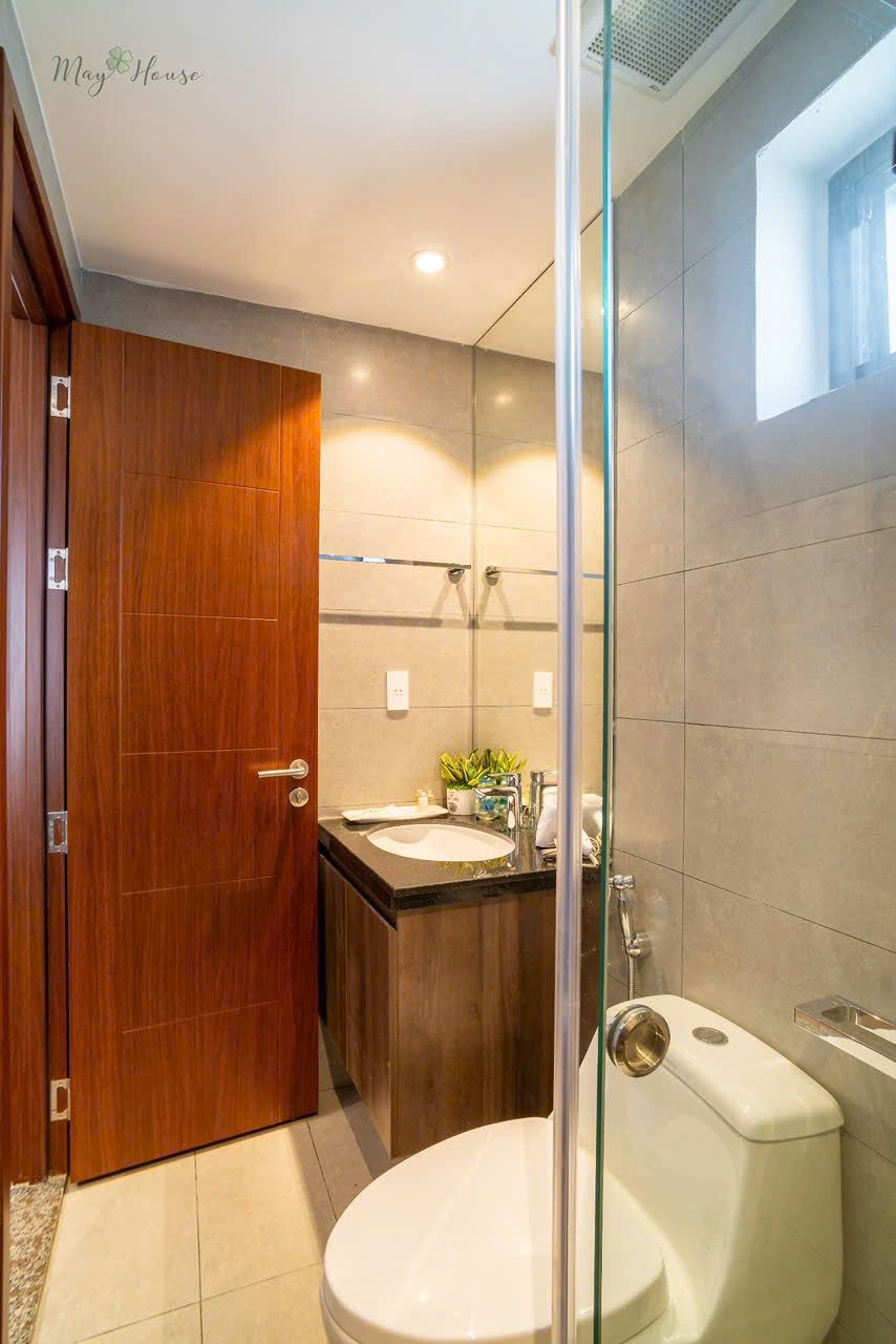 Bathroom in the student apartments in Da Nang, Vietnam.